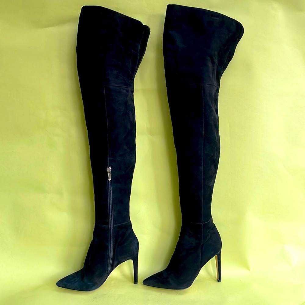 Black Sam Edelman suede leather over the knee boots